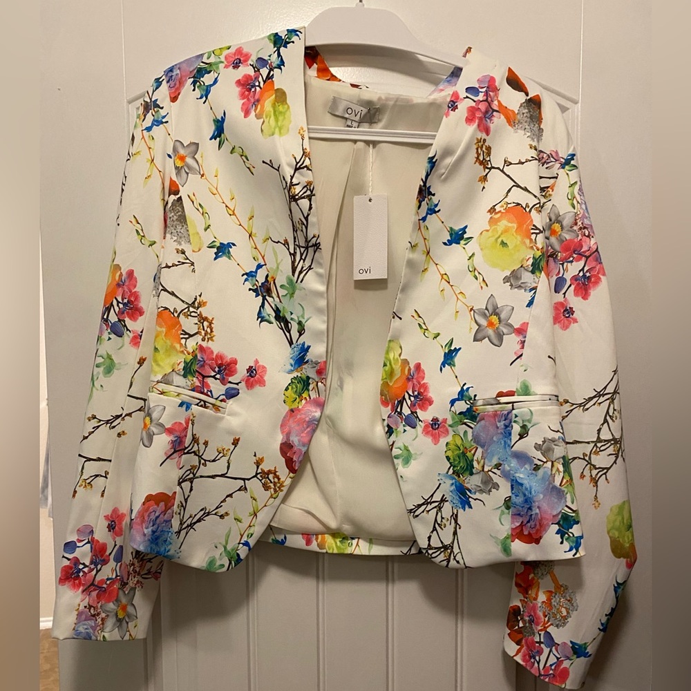 Floral Watercolor Blazer / Jacket